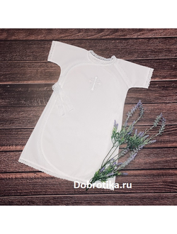 Крестильная рубашка для мальчика модель "Традиция" (распашная): 100% хлопок,  ткань на выбор - теплая или стандарт, размеры от рождения до 1 года, можно вышить любое имя