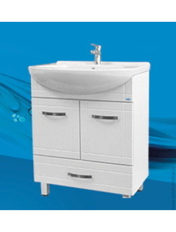 Тумба "Милано-65" 2 двери 1 ящик+ умывальник «Альфана-65», Линдис