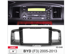 ПЕРЕХОДНАЯ РАМКА ДЛЯ УСТАНОВКИ АВТОМАГНИТОЛЫ CARAV 22-248, Incar RBD-FC599  9" / 230:220 x 130 mm / BYD F3 2005-2013