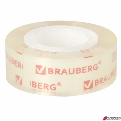 Клейкие ленты 19 мм х 33 м КРИСТАЛЬНЫЕ, BRAUBERG, КОМПЛЕКТ 2 шт., европодвес. 227261