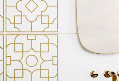 Декор, Villeroy&Boch Allegro 40х120см, белый-золото