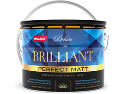 Глубокоматовая акриловая интерьерная краска премиум-класса PARADE DELUXE Brilliant Perfect Matt Белая база А 9 л