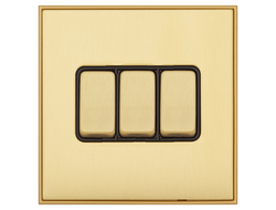 Переключатель 3-клавишный T&J Electric Titanium Matt Brass