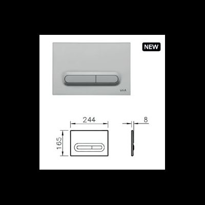 Комплект: Подвесной безободковый унитаз Vitra Integra Square, с тонким сиденьем с микролифтом, инсталяцией и панелью управления, 9856B003-7206