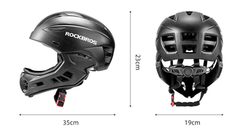 Шлем RockBros WT-018, Full Face, разм. 48-58 см, черн.