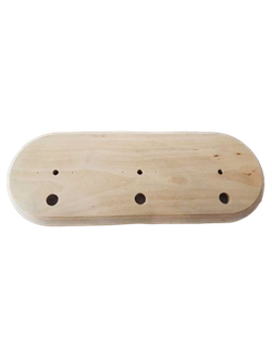 Подложка трехместная натуральное дерево "Астория", без тонировки