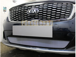 Защита радиатора Kia Sorento Prime 2017- chrome с датчиком ACC