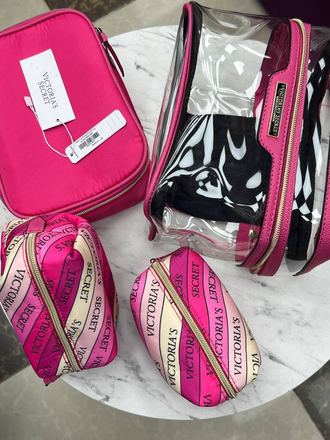 Косметичка Виктория Сикрет 4в1 розовая