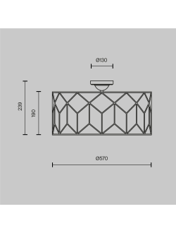 Потолочный светильник Messina, H223-PL-05-G