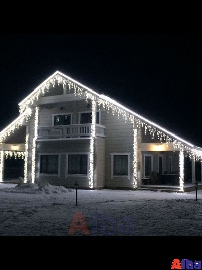 Бахрома 3*0.6 м БЕЛЫЙ ХОЛОДНЫЙ, постоянное свечение IP 65, резина