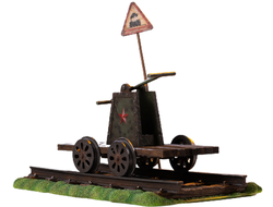 Советская дрезина - КОЛЛЕКЦИОННАЯ ФИГУРКА 1/12 Scene Props Series Rail car rail scene (SPS001) - POPTOYS