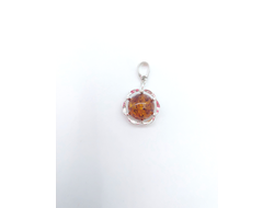 Кулон "Цветок" из медового янтаря