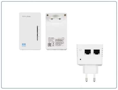 TP-LINK TL-WPA4220KIT, HomePlug AV Сетевой адаптер PowerLine 500 Мбит/с Ethernet + WiFi точка доступа (комплект 1+1 шт.)