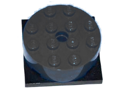 Turntable 4 x 4 x 1 1/3 with Black Square Base, Locking 87081 / 61485, Black (87081c01)