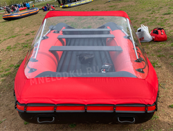 Тент носовой прозрачный Таймень RX 4300 вид с носа