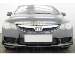 Защита радиатора Honda Civic 4D VIII (рестайлинг) 2008-2012 black