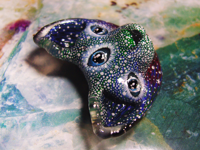 "Всевидящий Муркотик - звёздный путешественник", необычная брошь в стиле фэнтези