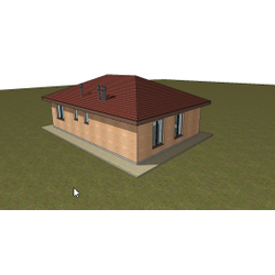Одноэтажный дом с двумя спальнями 83м² (S46)