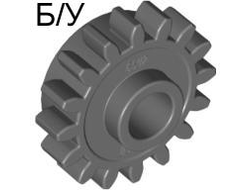 ! Б/У - Technic, Gear 16 Tooth with Clutch, Smooth, Dark Bluish Gray (6542b / 4237267) - Б/У