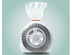 Пакеты ПНД под автомобильные шины с логотипом