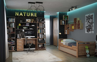 Композиции детской NATURE (НАТУРА) Дуб табачный Craft-Мокко