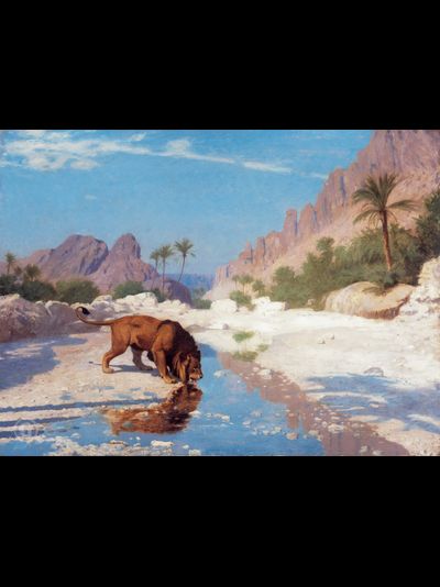Картина обогреватель, репродукция Жан-Леона Лев в пустыне