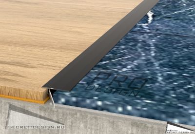 ПОРОГ АЛЮМИНИЕВЫЙ PRO DESIGN DOORSTEPS - Черный анодированный