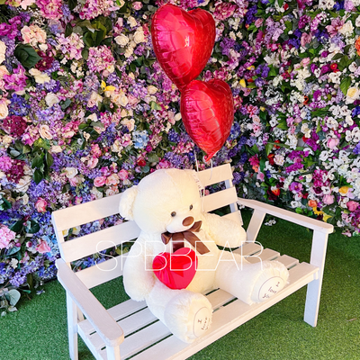 Подарочный набор №1 - Плюшевый мишка 120 см, Шары сердца 2, Киндер бокс средний