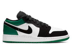 Nike Air Jordan Retro 1 Low Black White Og Черные, белые и зеленые