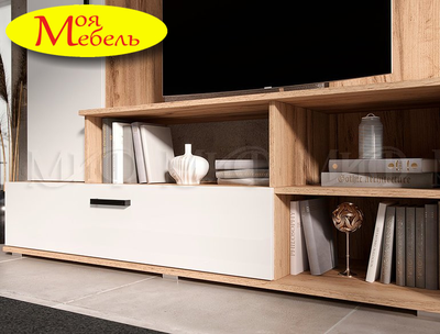 Мини Гостиная (белый глянец холодный/дуб крафт)