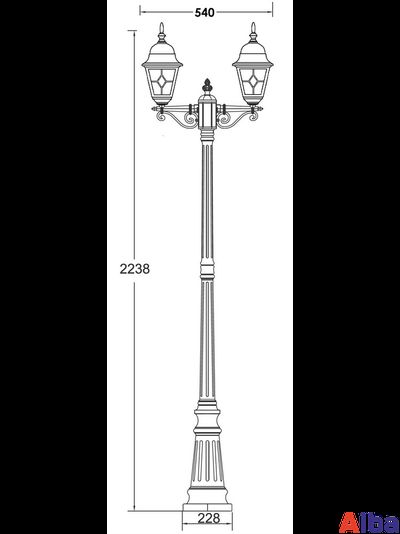 Quadro M 79909A Парковый светильник
