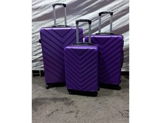 Комплект из 3х чемоданов ABS Olard Vertu S,M,L фиоетовый