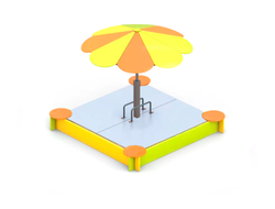 1246.1 Песочница "Грибочек" с дверцами