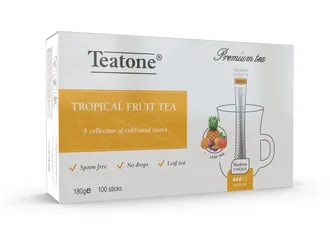 Чёрный чай с ароматом тропических фруктов "Teatone" в стиках (100 шт x 1,8 гр)