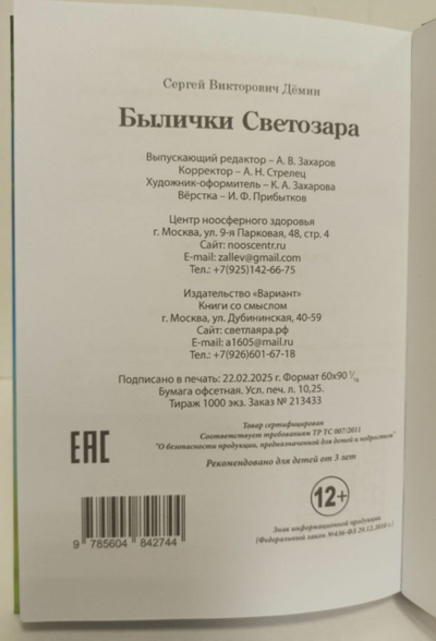 Сергей Дёмин. Былички Светозара.