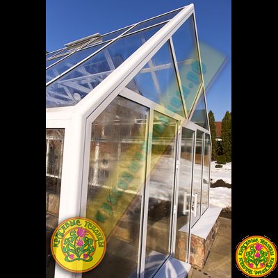 Базовая комплектация теплицы из стекла и алюминия БРИСТОЛЬ размером 8000 х 4000 мм