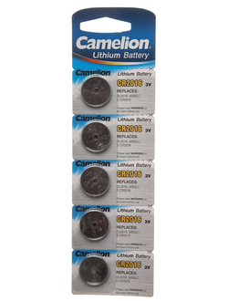 Батарейка литиевая Camelion CR2016/5BL Lithium 5 штук