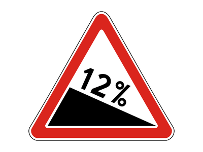 Знак дорожный 1.13 Крутой спуск