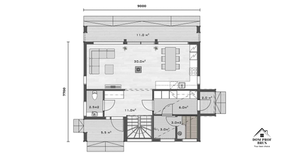 Двухэтажная баня "Панорама": Отдых с шикарным видом 98 м²