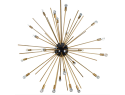 Huge Sputnik Chandelier Gold and Black