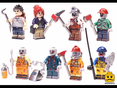 Набор зомби-апокалипсис 8 фигурок, совместимых с Лего