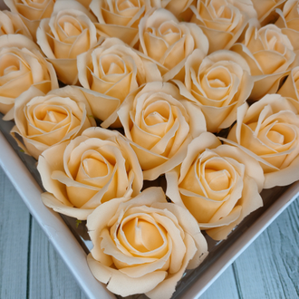 УЦЕНКА Розы из мыла "Корея" 50 шт Персиковый (см. фото)