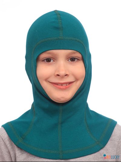 Шапка-шлем 23301-02 95%хлопок 5%лайкра, зеленый 44-46