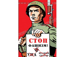 Наклейки "СТОП фашизм!" из серии "День Победы - 9 Мая". Нет УПА, правому сектору и националистам!
