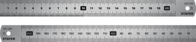 Нержавеющая линейка STAYER длина 0.2 м, Professional
