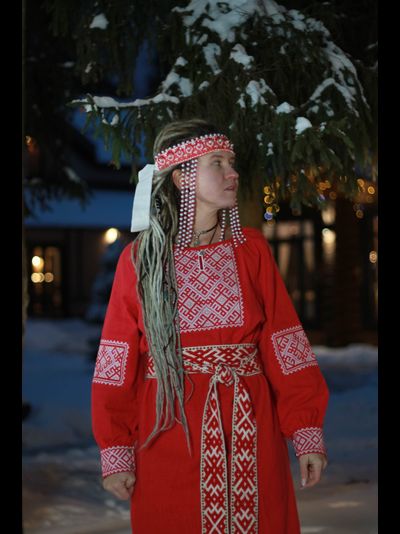 Платье славянское из крапивы "Женское счастье"