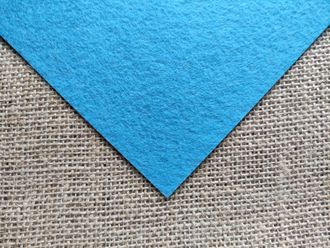 Фетр жесткий, толщина 0,5-1 мм, размер 20*30 см, 1 лист, цвет голубой