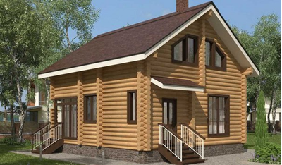 Дом из бревна ДБ-04, площадь 120 м2