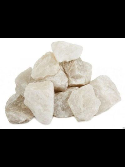 Камень для бани Кварцит Белый колотый, 20 кг коробка