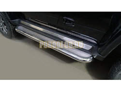 Пороги с площадкой (нерж. лист)  60,3 мм ТСС для Baic BJ40 2023-